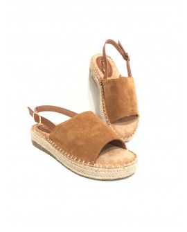 sandalias mujer marrones esparto