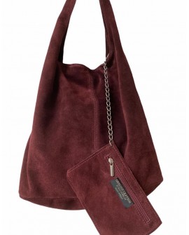 Bolsos de Piel - BOLSOS DE PIEL MUJER - Bolsos de ante - BELLADONA Color  granate