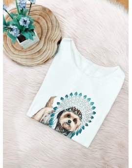 camiseta dibujo perro